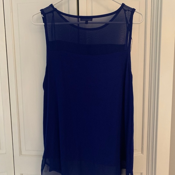 Vince Camuto Royal Blue Sheer Tank - Picture 5 of 5